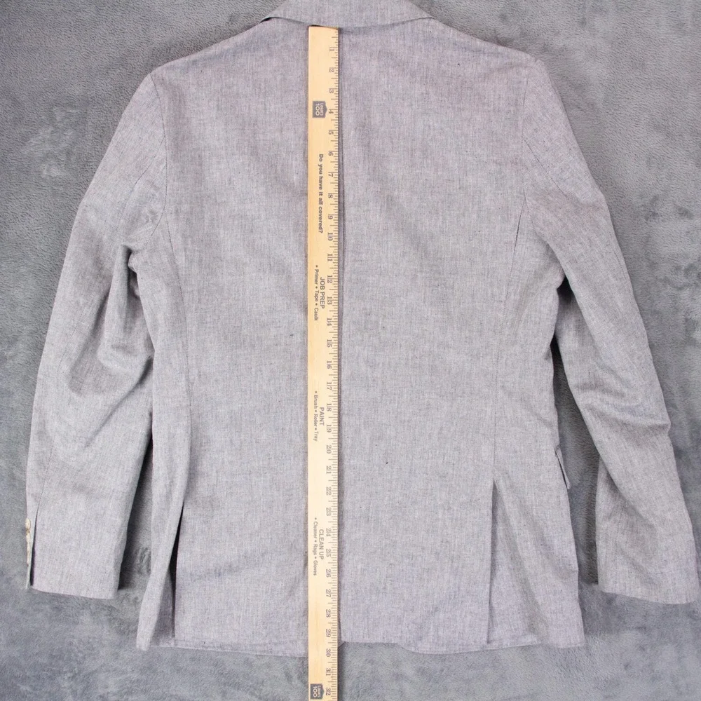 J Crew Ludlow Men 40R Slim Gray Linen Blnd Unstructured Blazer Sport Coat Jacket